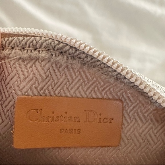 Christian Dior Trotter Beige Zip Coin Pouch - Picture 8 of 12